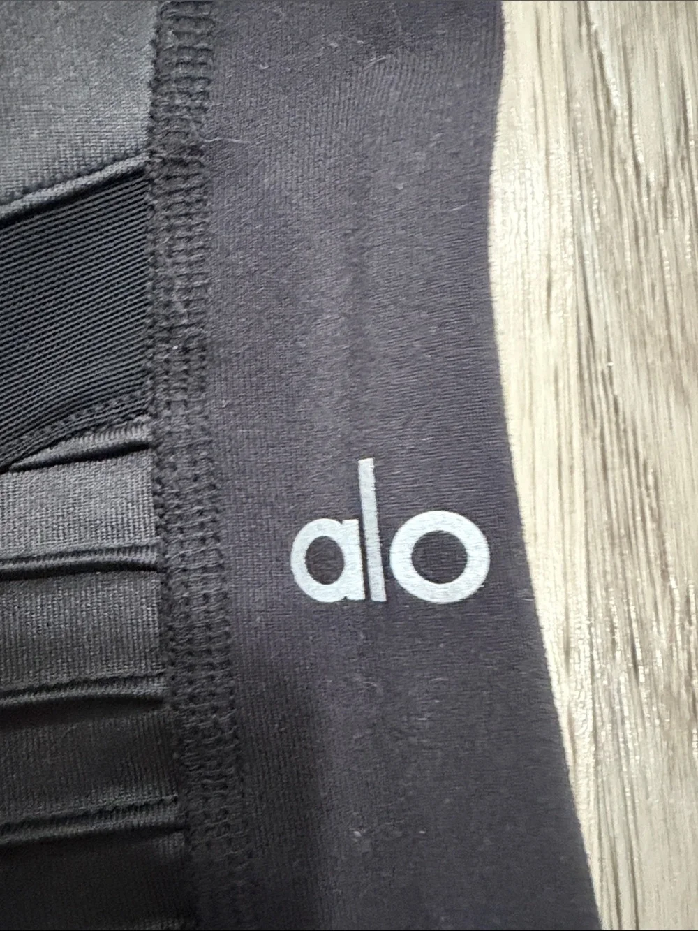 ALO Yoga Black Seam-Detail Active Leggings